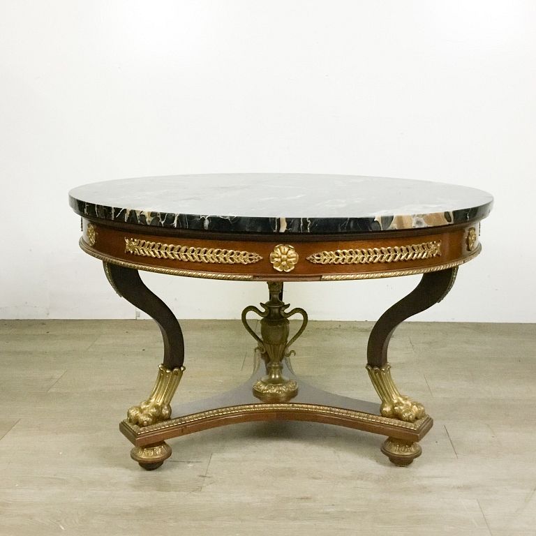 Appraisal: Round Louis XVI Style Cocktail Table Round Louis XVI Coffee