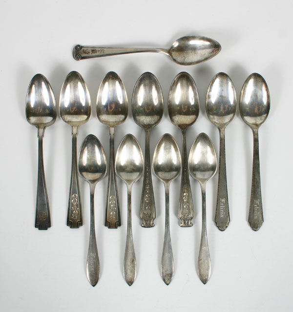 Appraisal: Lot of sterling spoons four Towle 'Lafayette' three Gorham 'Etruscan'