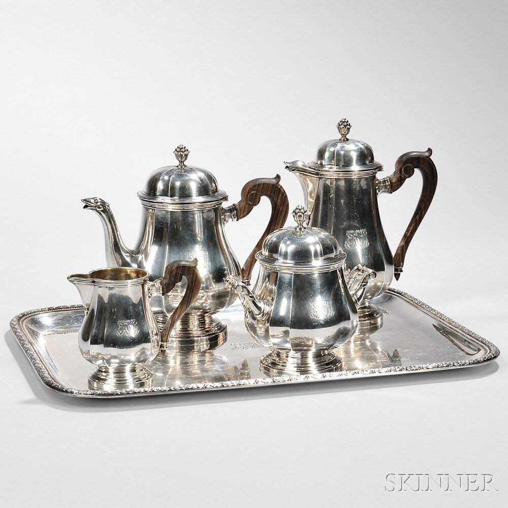 Appraisal: Five-piece French Silver Tea Service Paris early th century maker's