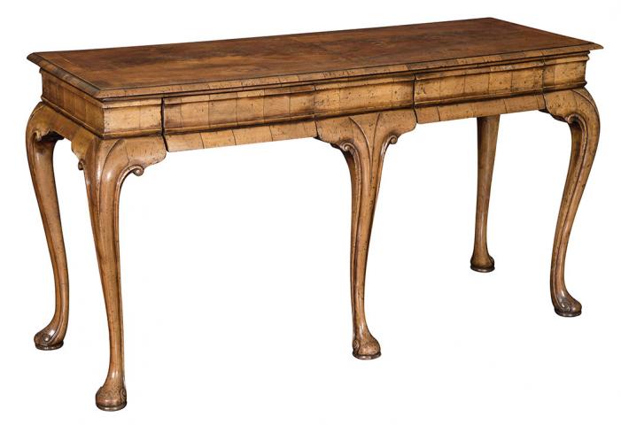 Appraisal: George I Style Mahogany Side Table The rectangular top with