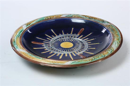 Appraisal: MAJOLICA CHARGER English nd half- th century Sickle and wheat