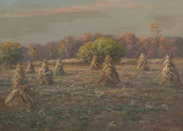 Appraisal: ADAM LEHR AMERICAN - x Corn Field Oil on canvas