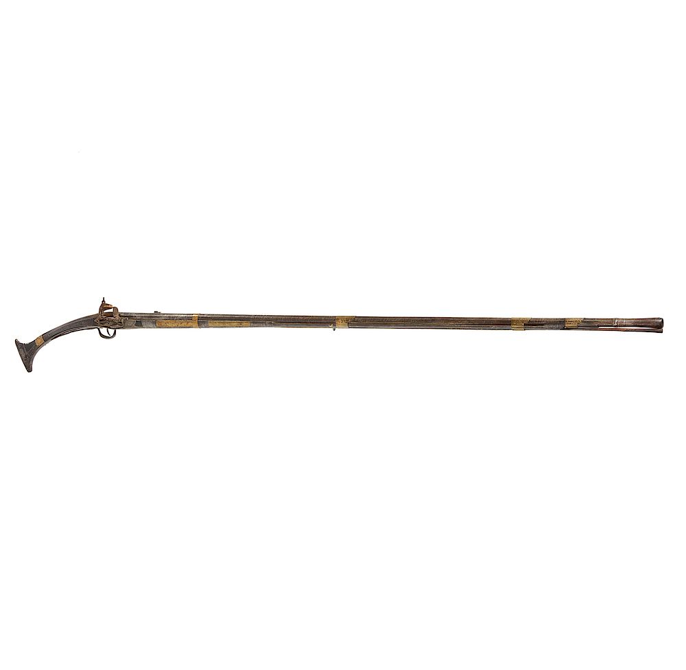 Appraisal: Arab North African Jezail Musket An antique Arab North African