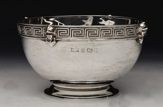 Appraisal: AN OPEN SILVER BOWL of circular form on pedestal foot