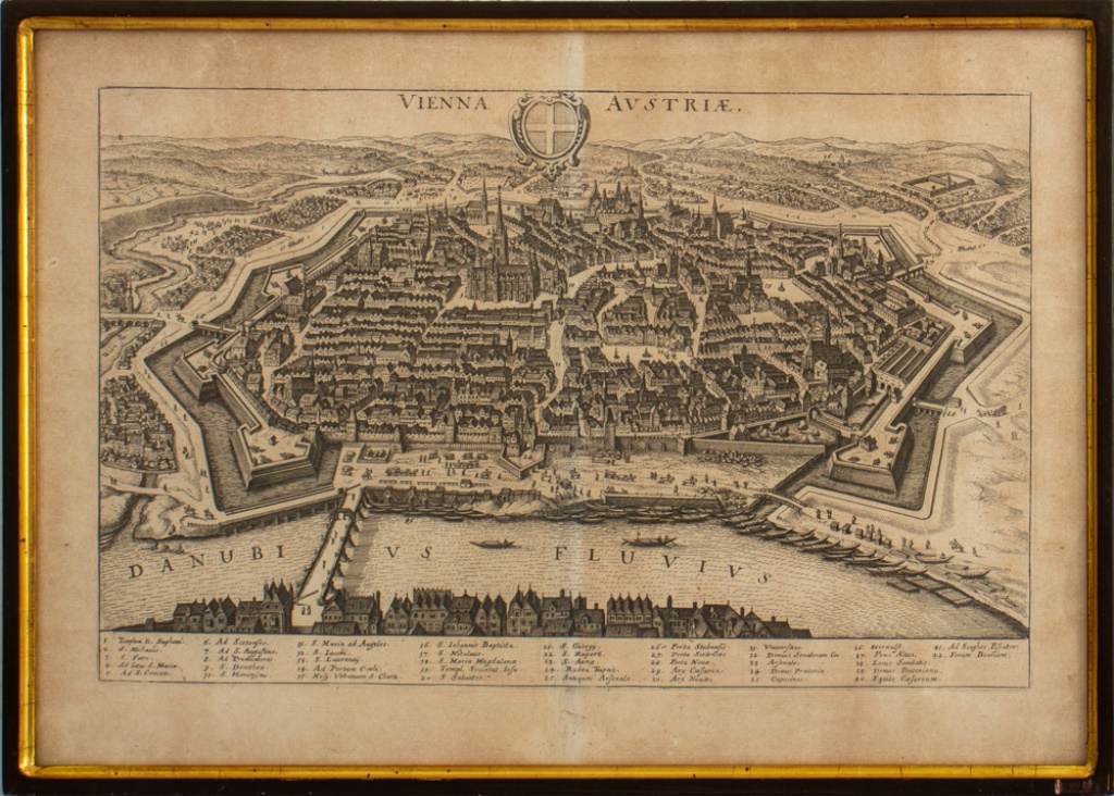 Appraisal: ENGRAVING OF VIENNA AUSTRIA ON LAID PAPER Engraving of the