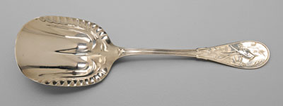 Appraisal: Tiffany Japanese sterling berry scoop marks for Tiffany Co -