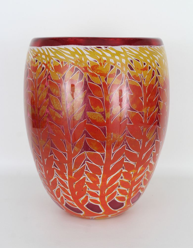 Appraisal: Duncan McClellan Florida b Glass Vase Duncan McClellan Florida b