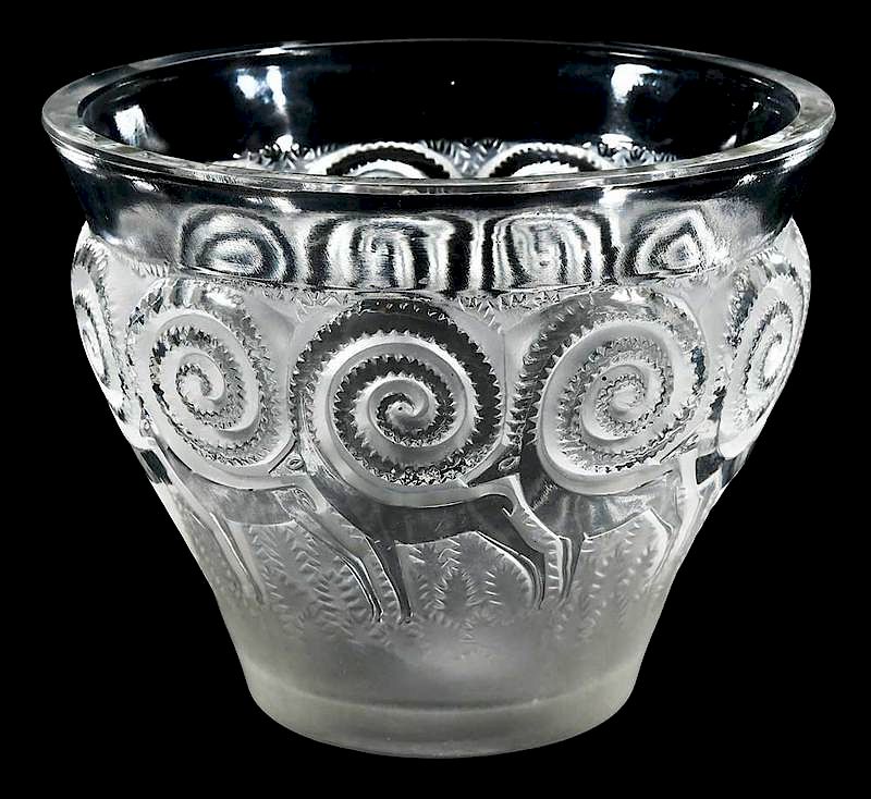 Appraisal: R Lalique Rennes Frosted Glass Vase model introduced model number