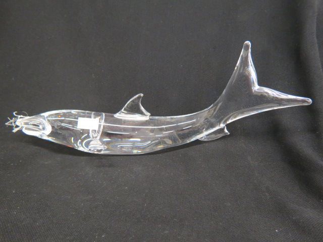 Appraisal: Steuben Crystal Figurine of a Trout with fly in the