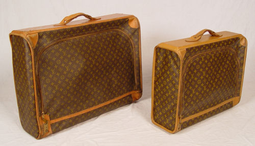 Appraisal: PIECE VINTAGE LOUIS VUITTON LUGGAGE Larger measures '' high x