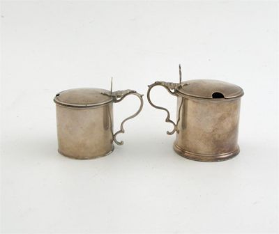 Appraisal: Rossi two very similar George III graduated mustard pots of