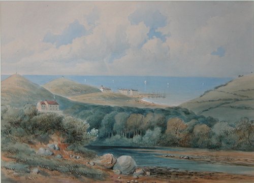 Appraisal: Artist Cox Follower of David Title Coastal Scene and Landscape