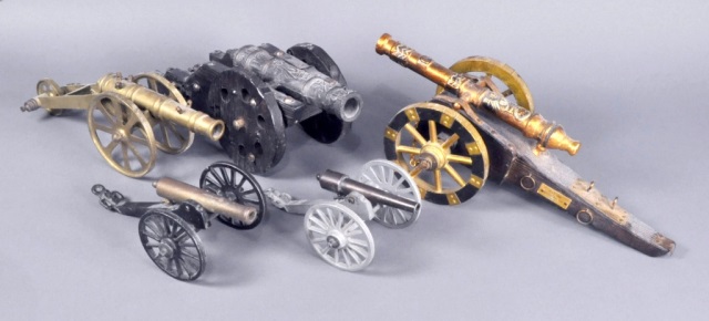 Appraisal: Five Cannon ModelsIncluding styles from s' to Civil War Brass