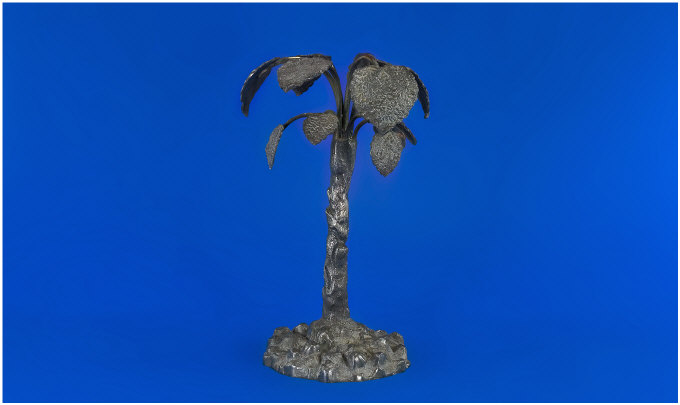 Appraisal: Early th Century Metal Sculpture of a Palm Tree inches