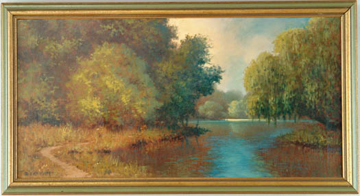 Appraisal: RICHARD D ENRIGHT American th Century A STREAMSIDE PATH Oil