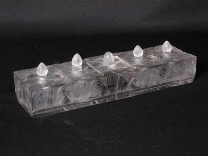 Appraisal: Lalique molded glass perfume tester unsigned H in L in