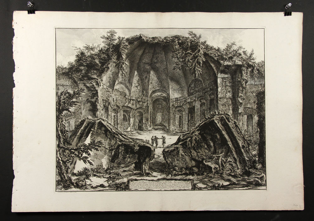 Appraisal: - Piranesi Avanzi del Tempio del Dio Canopo Etching Giambattista