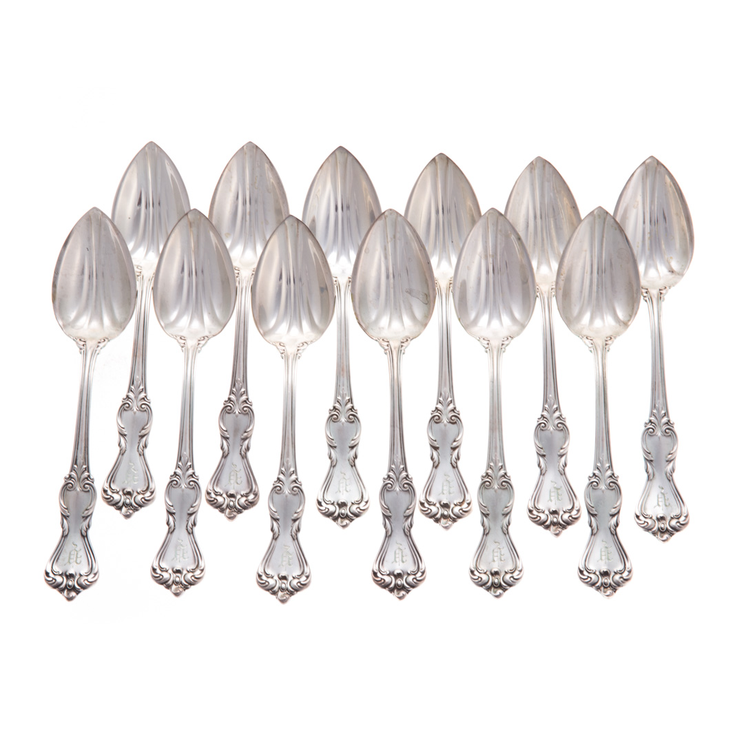 Appraisal: Reed Barton Marlborough sterling fruit spoons set of sterling fruit