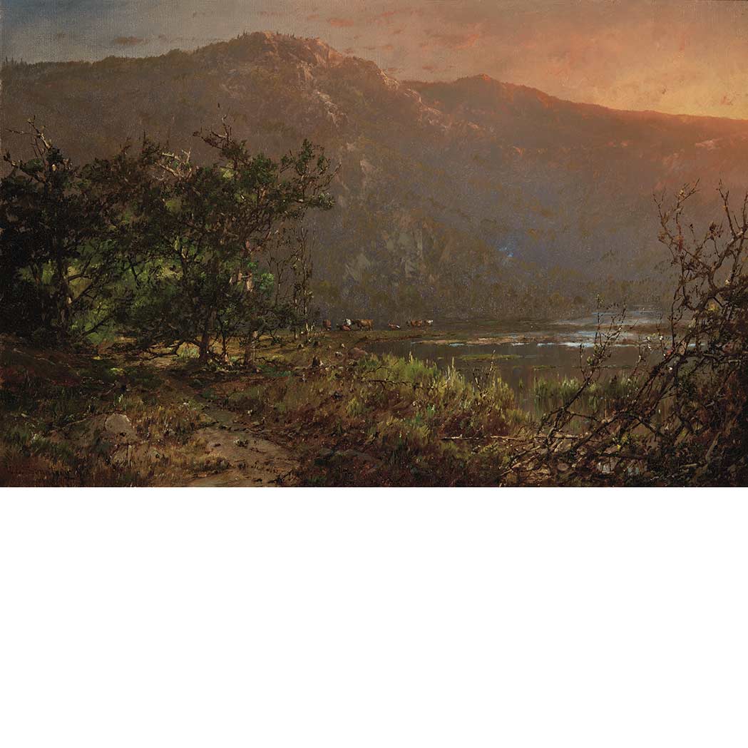 Appraisal: William Louis Sonntag Sr American - The Falls at Sundown