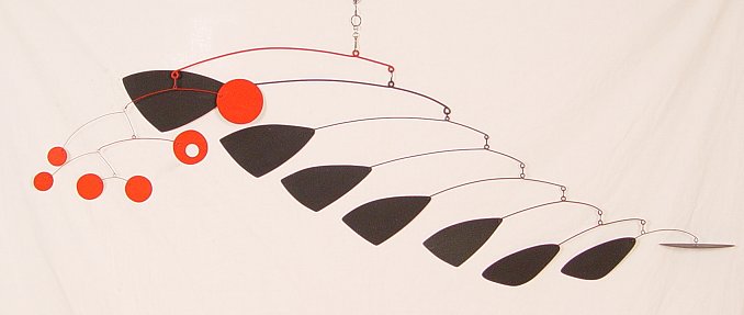 Appraisal: HANGING METAL MOBILE IN THE STYLE OF ALEXANDER CALDER From