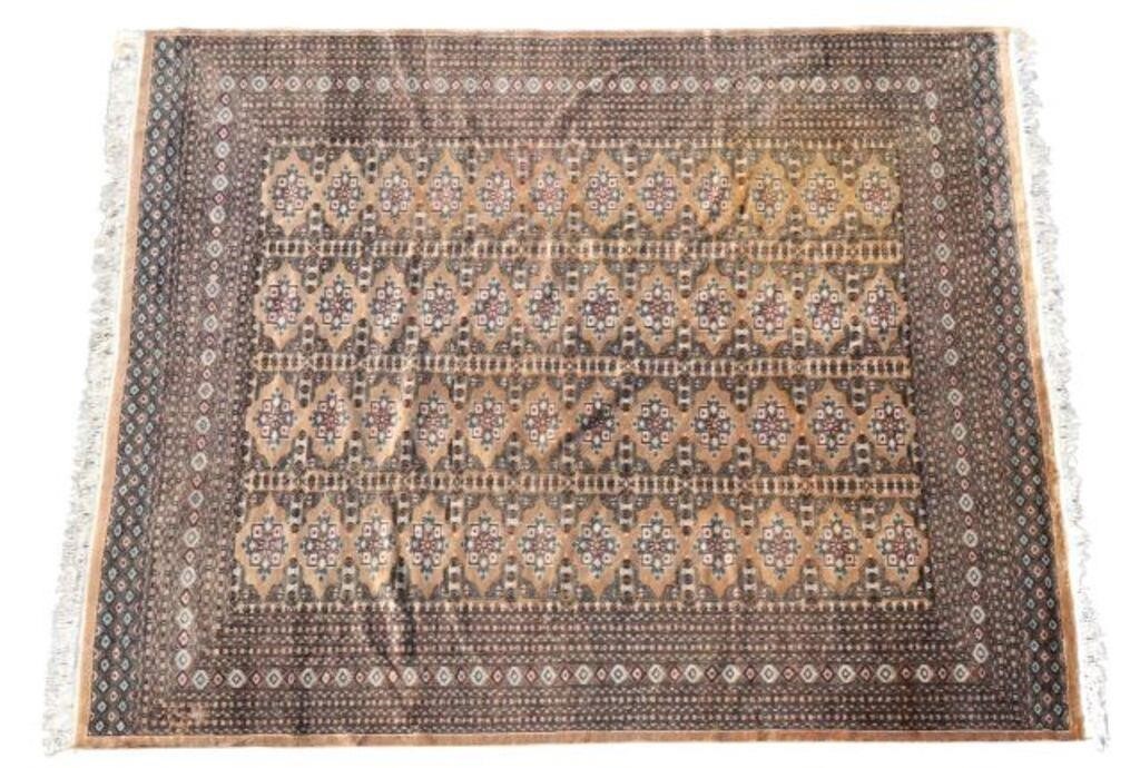 Appraisal: Hand-tied Pakistani Bokhara rug approx ' l ' w