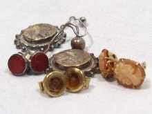 Appraisal: A mixed lot comprising four pairs of earrings one pair