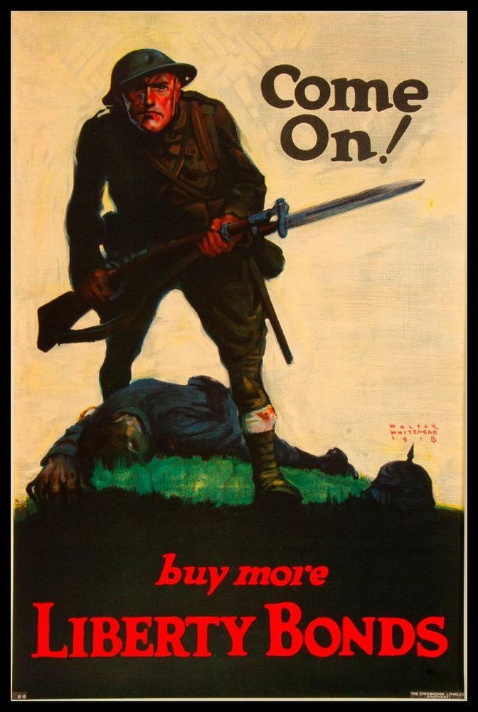 Appraisal: Walter WHITEHEAD - Vintage World War I Poster Come On