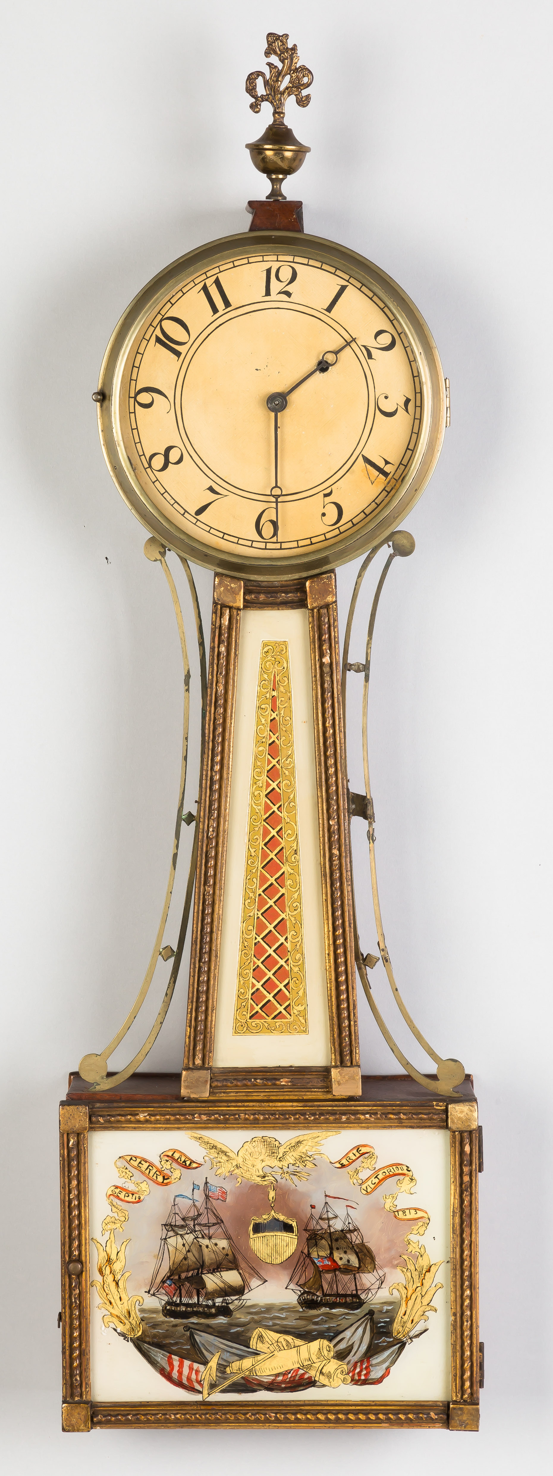 Appraisal: New England Gilt Front Banjo Early th century Period dial