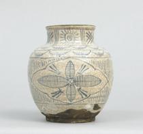 Appraisal: Antique South-East Asian Glazed Pottery Jar This jar features bulbous