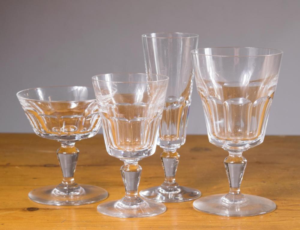 Appraisal: BACCARAT BRETAGNE CUT CRYSTAL STEMWARE SET pieces comprised of wines