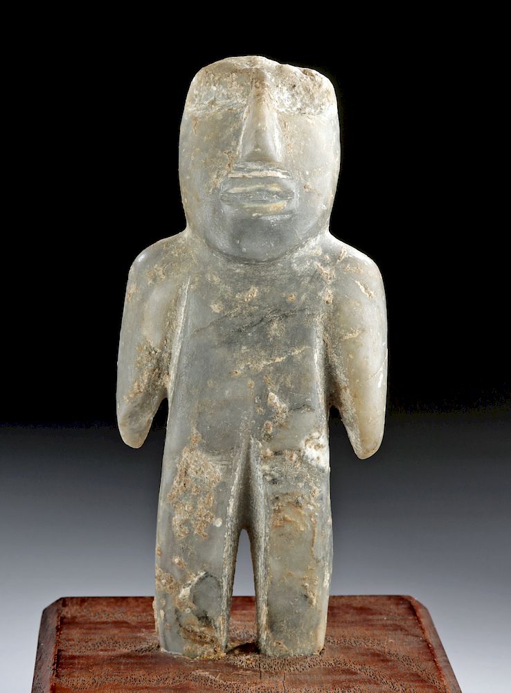 Appraisal: Guerrero Chontal Greenstone Standing Figure Originally Listed At Pre-Columbian Mexico