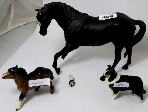 Appraisal: Beswick Black Beauty Donkey and Collie Dog all damaged