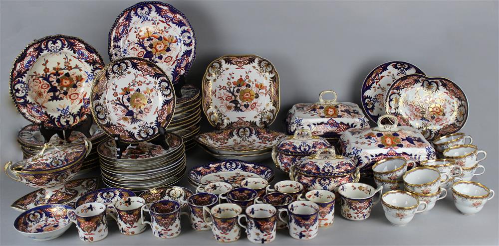 Appraisal: ROYAL CROWN DERBY IMARI PORCELAIN PARTIAL LUNCH SERVICE of typical