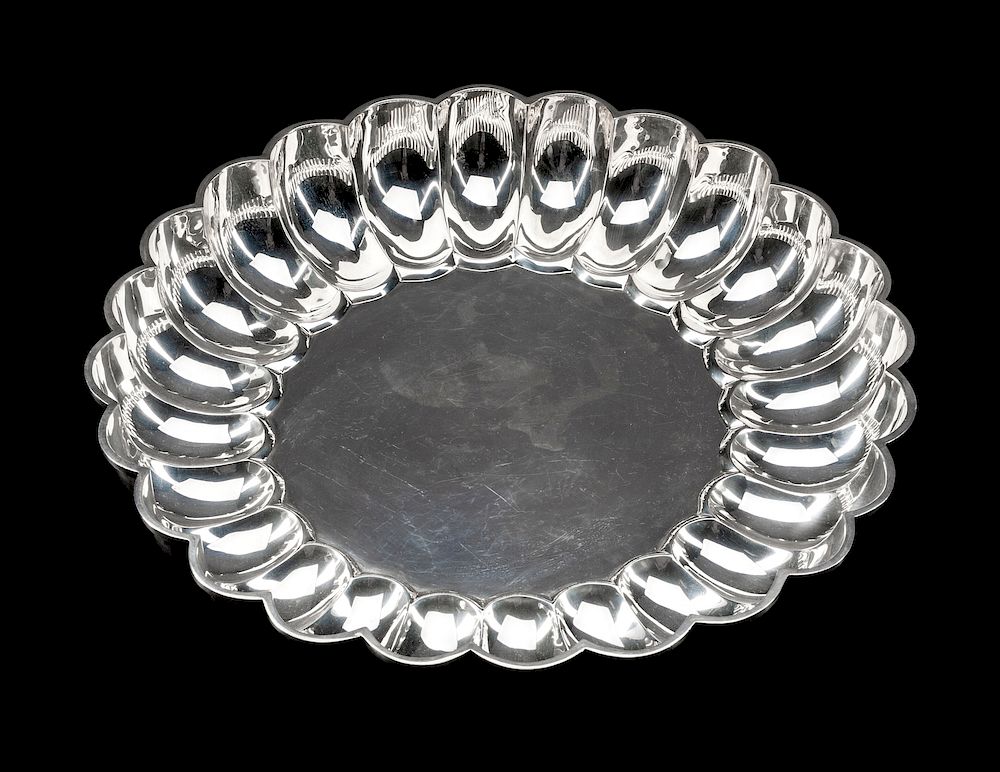 Appraisal: A Mexican Silver Center Bowl A Mexican Silver Center Bowl