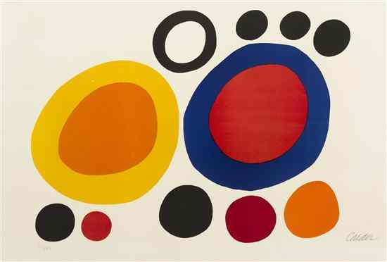 Appraisal: Alexander Calder American - Smoke Rings lithograph edition signed Calder