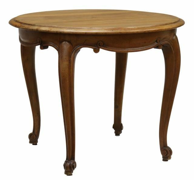 Appraisal: French Louis XV style coffee table th c having circular