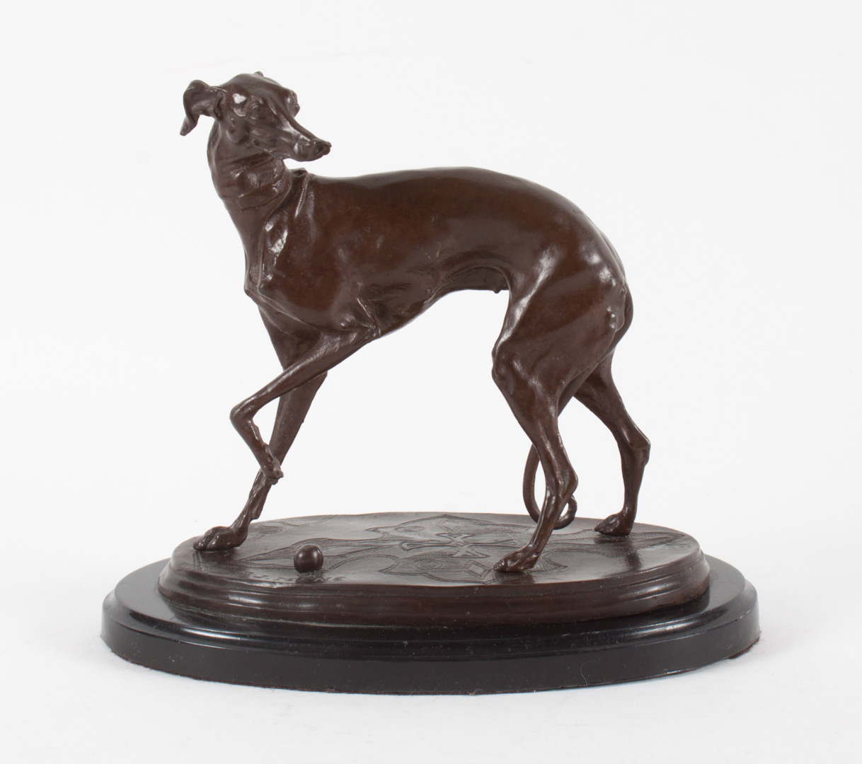 Appraisal: After P J Mene Whippet bronze modeled as dog on