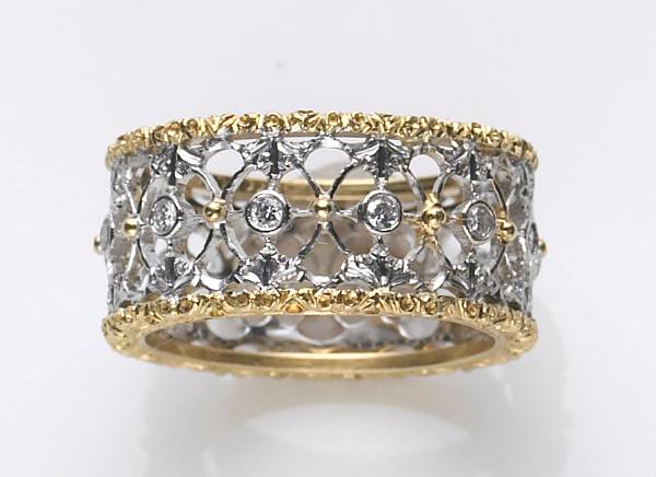 Appraisal: A diamond and k gold ring M Buccellati Italy with