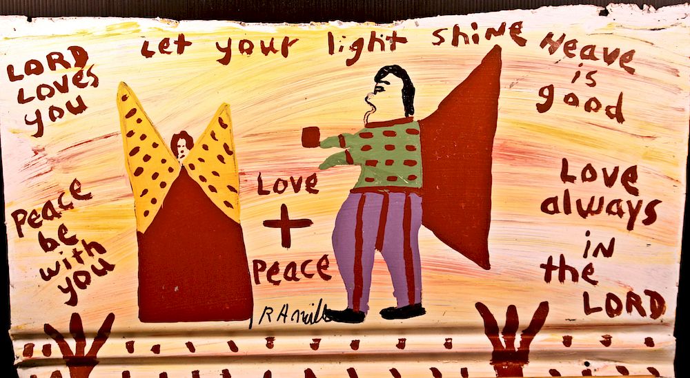 Appraisal: Outsider Art RA Miller Let Your Light Shine Miller R