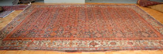 Appraisal: A Semi-antique Hamadan rug ' x ' Some wear splits