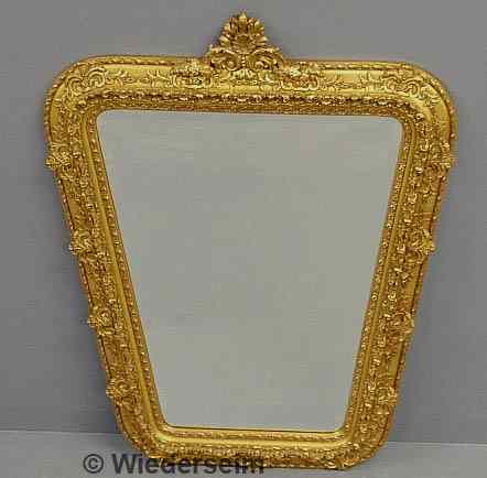 Appraisal: Friedman Brothers ornate gilt decorated mirror with beveled glass h