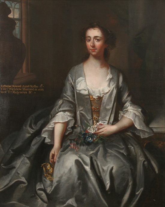 Appraisal: ATTRIBUTED TO MICHAEL DAHL English - PORTRAIT OF KATHERINE HOWARD