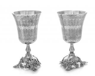 Appraisal: A Pair of Ottoman Empire Silver Chalices Reign of Abdulhamid