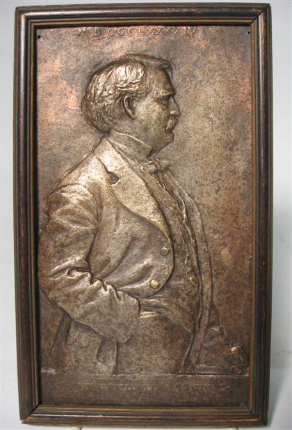 Appraisal: Bronze presentational plaque of Charles Cotesworth Beamandate