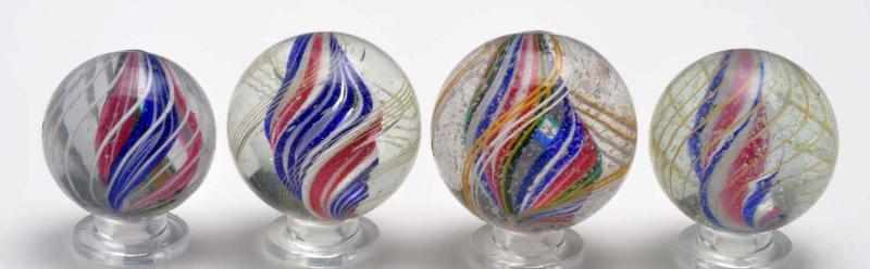 Appraisal: Lot of Swirl Marbles Description Includes one white ridge core