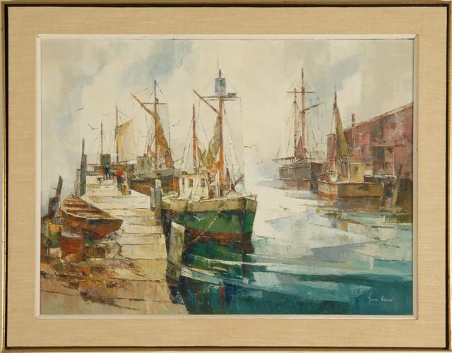 Appraisal: JOHN CUTHBERT HAREAmerican - Harbor sunlight Signed lower right John