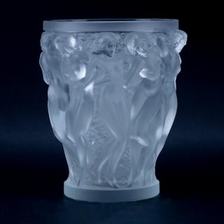 Appraisal: Lalique Bacchantes Vase Signed with original label and etched signature