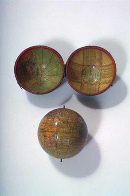 Appraisal: A George III Cary's pocket globe with printed segments and