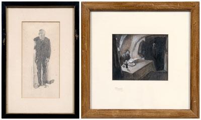 Appraisal: Two Frederic Gruger drawings Frederic Rodrigo Gruger Pennsylvania - quot