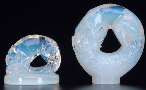 Appraisal: R LALIQUE Two letter seals Renard c and Alaska c